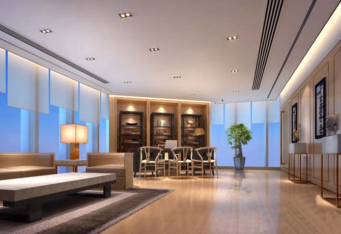 統(tǒng)一的裝修材質(zhì)彰顯辦公室裝修設計的和諧舒適感覺